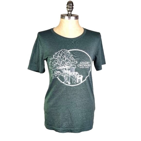ANGRY ORCHARD Hard Cider Advertising T-shirt Green Unisex Small - Picture 1 of 5